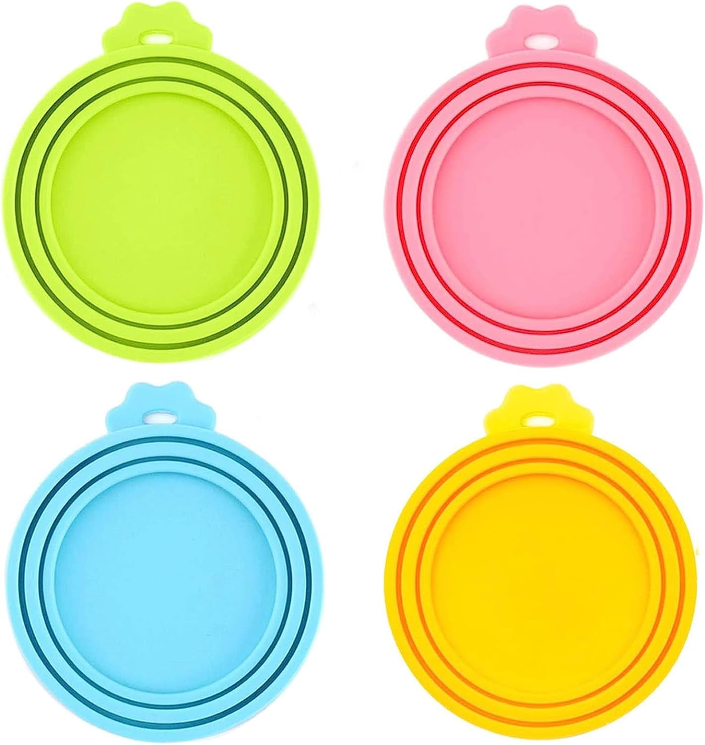  4 Pcs Silicone Pet Food Can Covers 