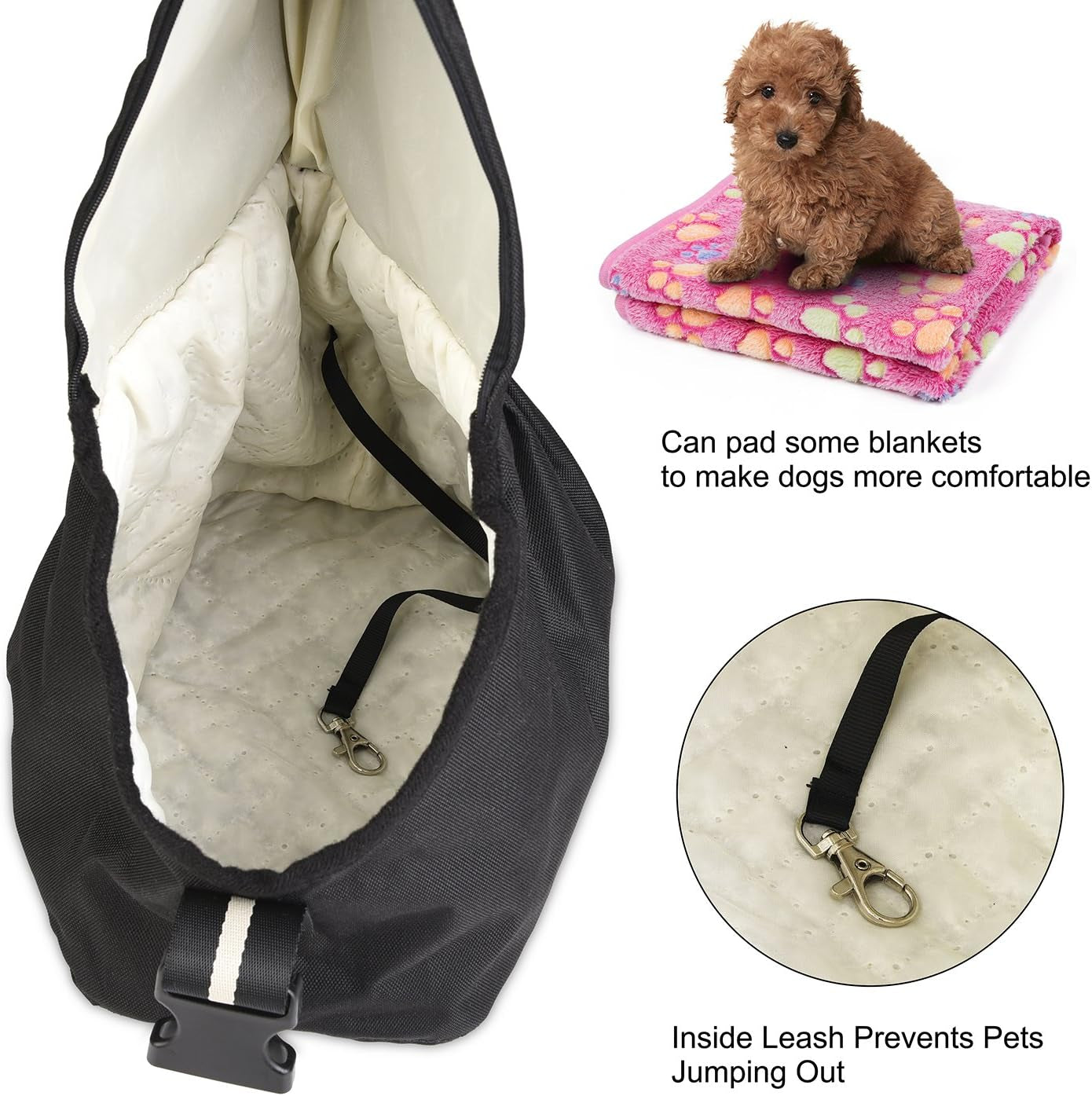 Small Pet Dog Cat Sling Carrier Bag, Adjustable Hands-Free Pet Sling Oxford Cloth Carriers Papoose Bag for Suitable for Puppy, Small Dogs, and Cats for Outdoor Travel